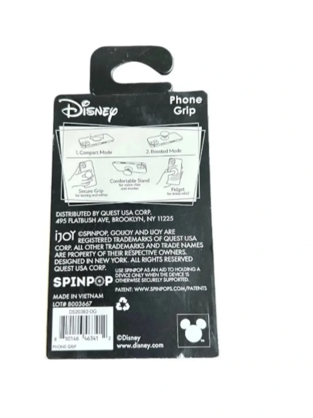 Disney Phone Grip Spin Pop Adjustable Phone Holder Stitch Winking Space Stars
